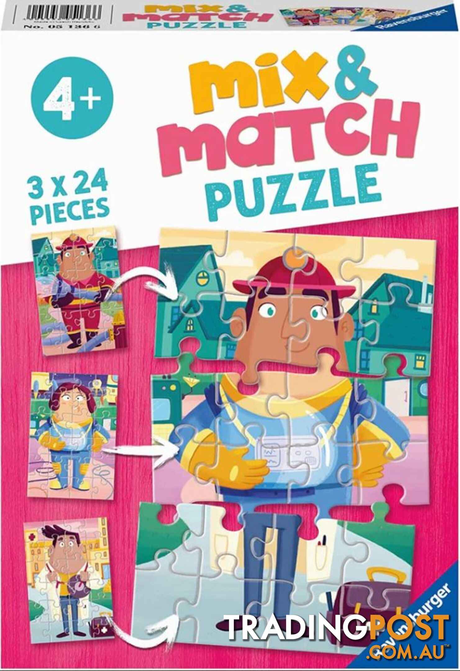 Ravensburger - Job Swap Mix & Match Jigsaw Puzzle 3 X 24pc - Mdrb05136 - 4005556051366