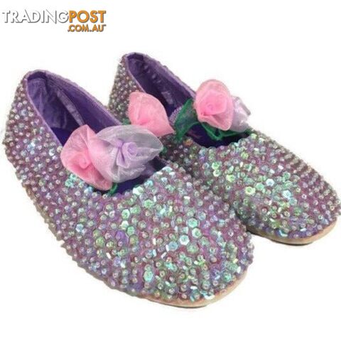 Fairy Girls - Costume Rose Sequin Shoes Lavender Small - Fgf462ls - 9787303064625