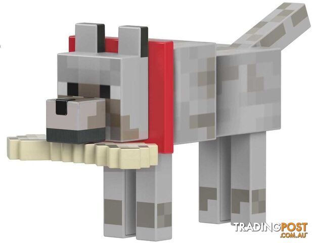 Minecraft - Diamond Wolf Action Figure With Accessories 5.5-inch Toy Collectible - Mattel - Mahln41 - 194735116041