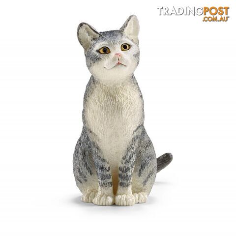 Schleich - Cat Sitting  Farm World Animal Figurine Sc13771 - 4005086137714