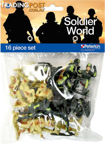 Peterkin Classics - Soldier World 16 Piece Figure Set - Art64269 - 5018621210499