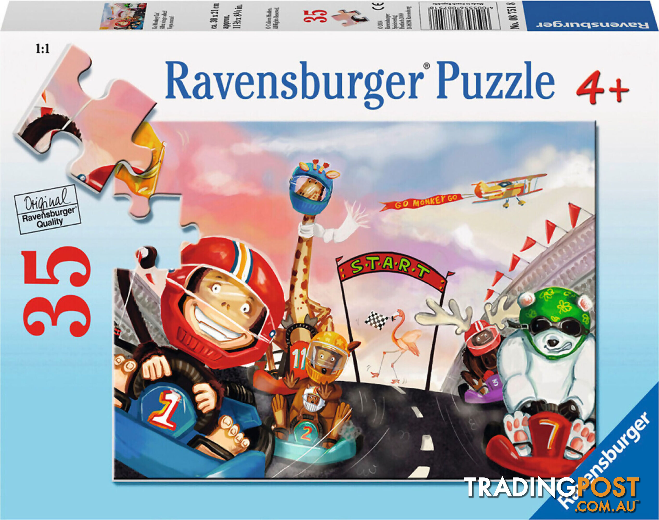 Ravensburger - Go Monkey Go Jigsaw Puzzle 35pc - Mdrb087518 - 4005556087518