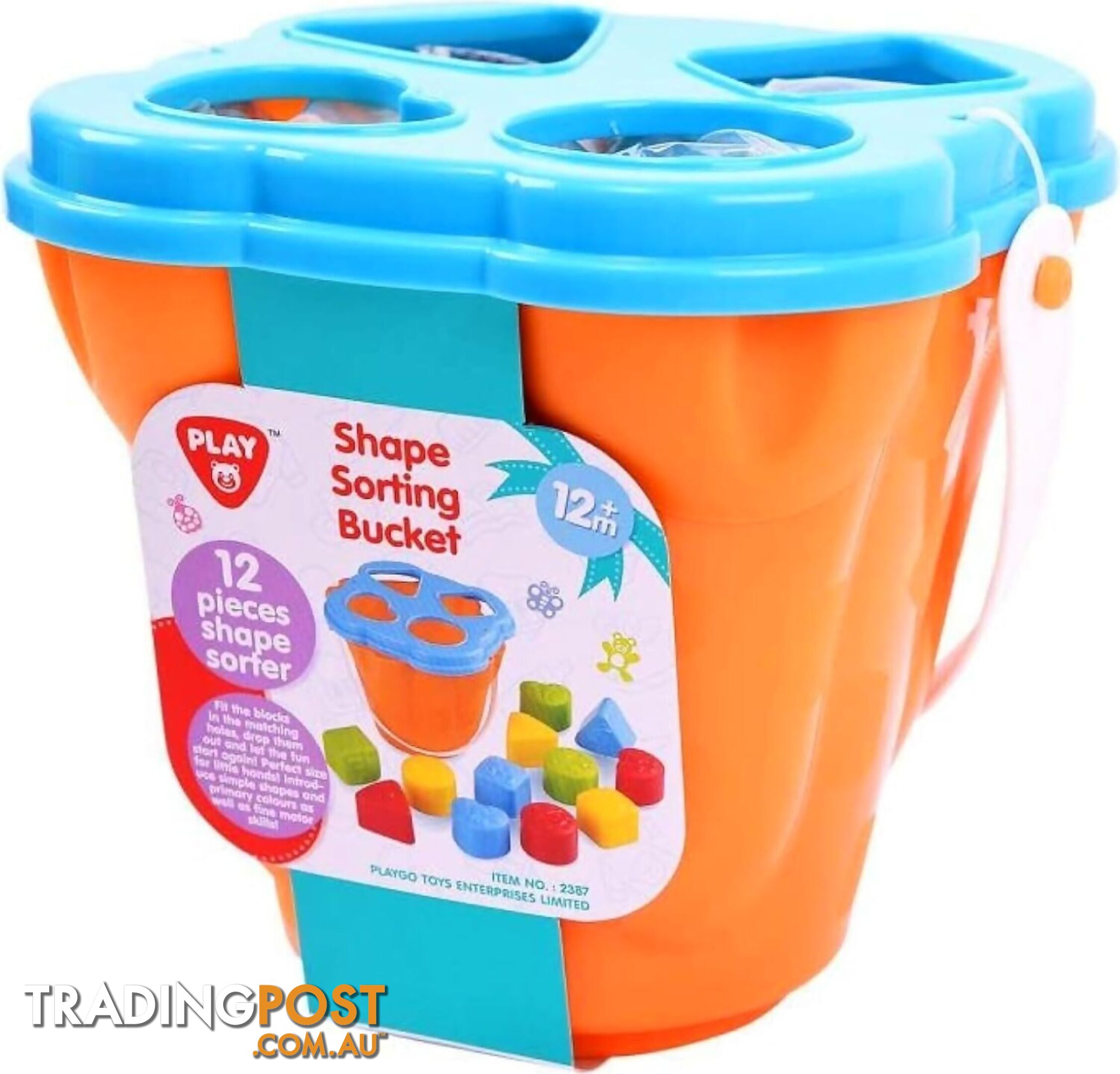 Playgo Toys Ent. Ltd. - Shape Sorting Bucket 12pc - Art67182 - 4892401023872