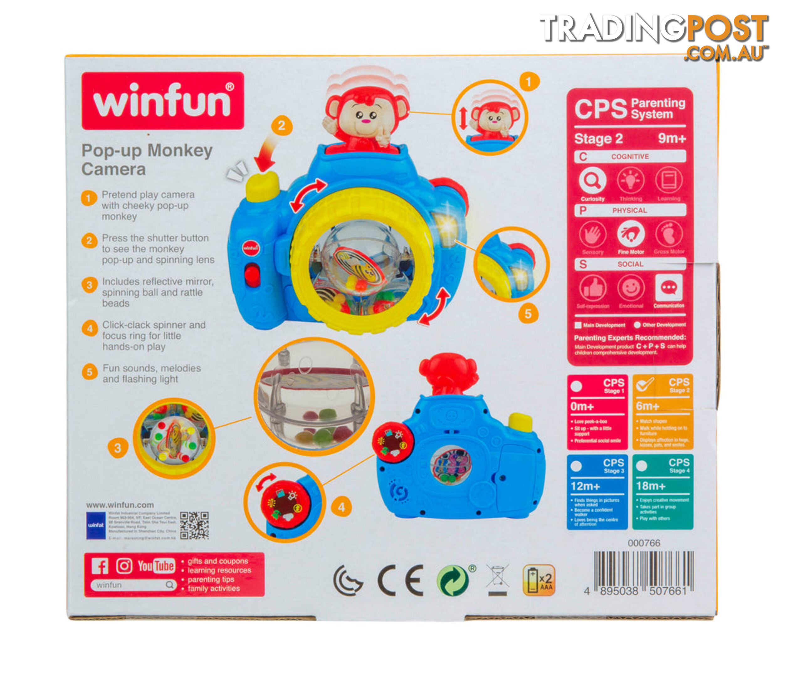 Winfun Pop-up Monkey Camera - Art66405 - 4895038507661