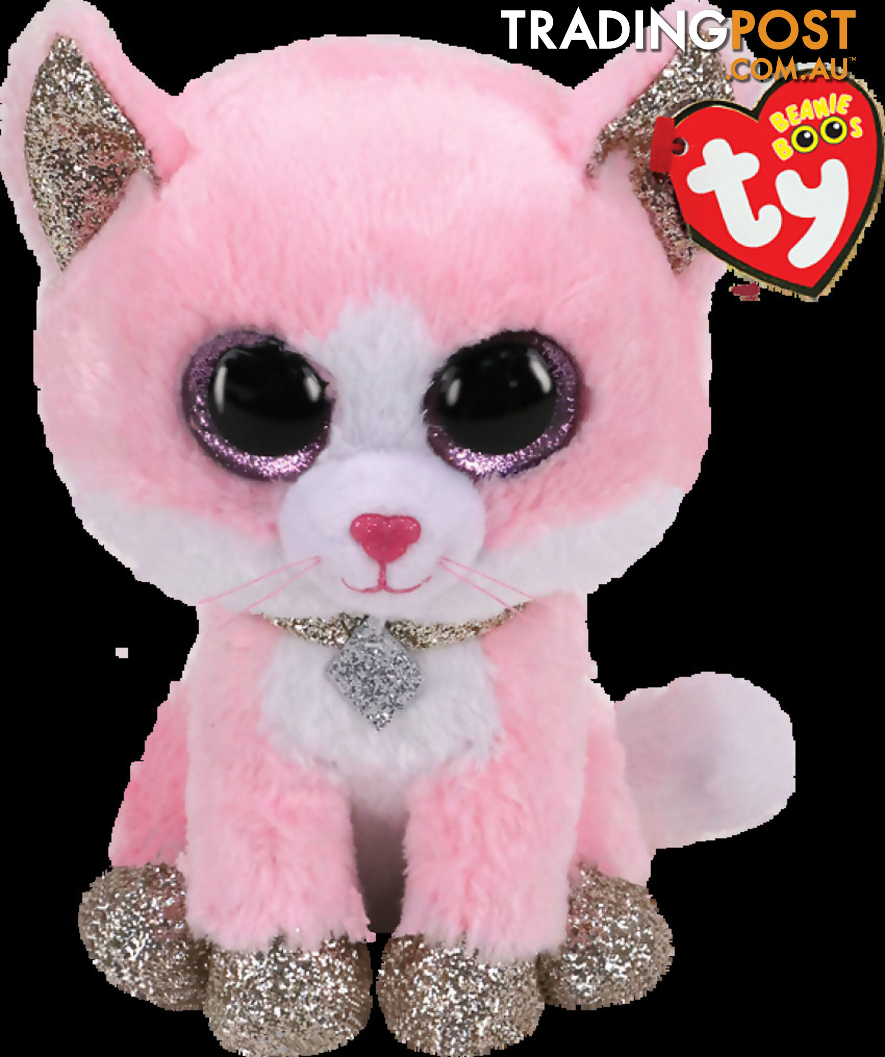 Ty - Beanie Boos - Fiona Pink Cat Small 15cm - Bg36366 - 008421363667