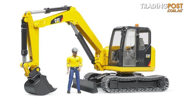 Bruder Cat® Mini Excavator With Worker - Bruder Construction 02466 - 4001702024666