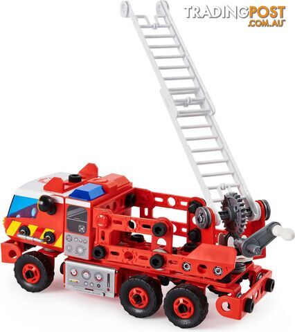Meccano Junior - Meccano Junior Rescue Fire Truck With Lights And Sounds Steam Building Kit For Kids Aged 5 And Up - Spin Master - Si6056415 - 778988137109