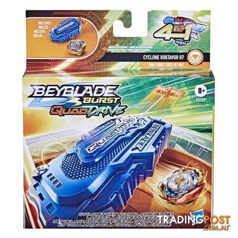 Beyblade Burst Quaddrive Cyclone Fury String Launcher Set - Hbf3320asoo - 195166153117