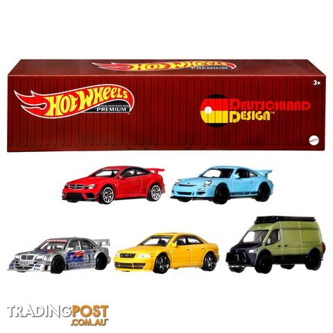 Hot Wheels® - Premium Car Culture Deutschland Design Container Set 5-pack - Mahff41 - 194735039036