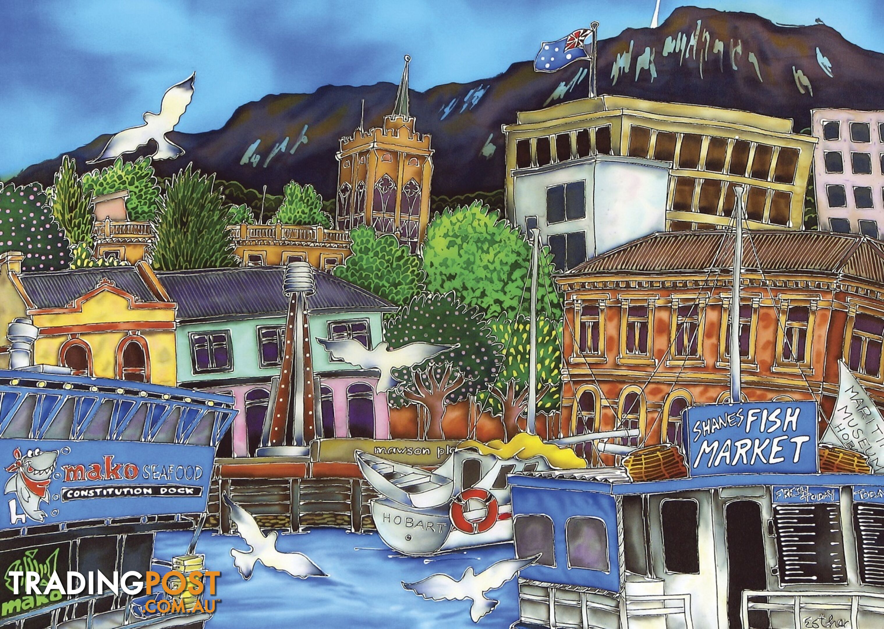 Blue Opal - Constitution Dock Tasmania Jigsaw Puzzle 1000 Pieces - Mdbl02182 - 633793021824