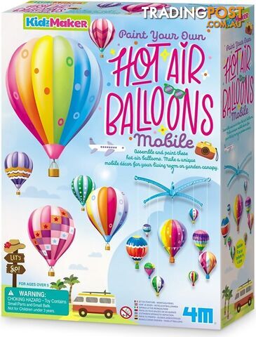 4m - Kidzmaker - Hot Air Balloons Mobile - Jpc4791 - 4893156047915