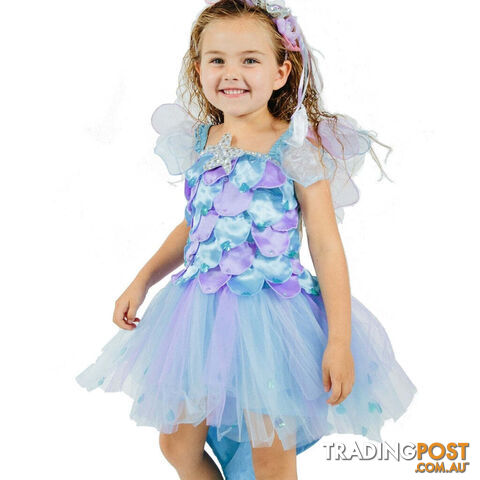 Fairy Girls - Costume Ocean Beach Mermaid Dress Blue/ Purple Large - Fgfg472l - 9787118094725