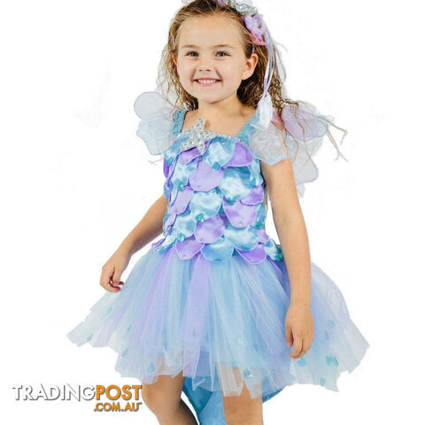 Fairy Girls - Costume Ocean Beach Mermaid Dress Blue/ Purple Large - Fgfg472l - 9787118094725