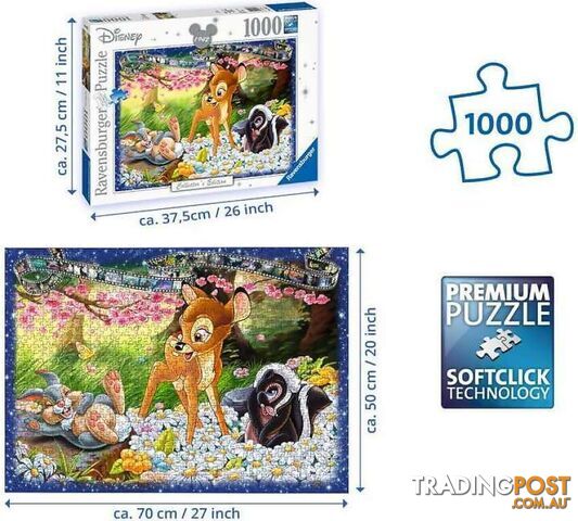 Ravensburger - Disney Memories Bambi 1942 Jigsaw Puzzle 1000pc - Mdrb19677 - 4005556196777