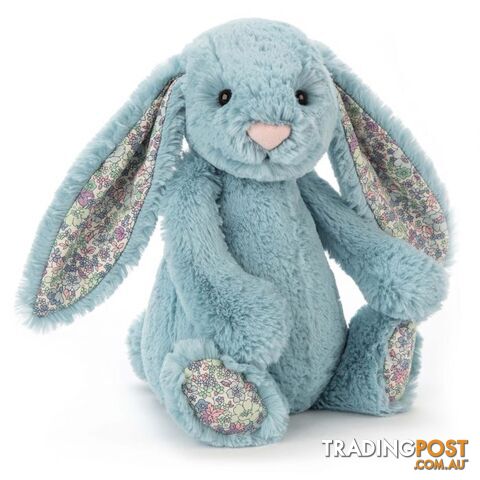 Jellycat Blossom Aqua Bunny Medium Blue 31x12x15cm   Bl3aq - 670983106619