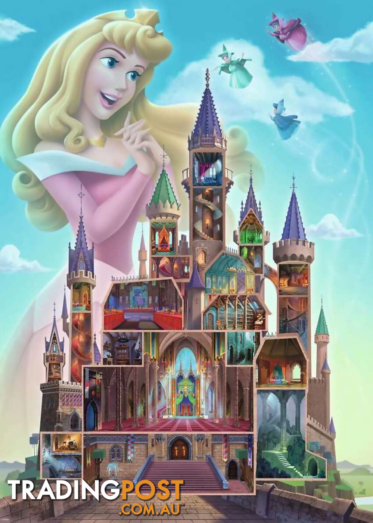 Ravensburger - Disney Castles Aurora Jigsaw Puzzle 1000pc - Mdrb17338 - 4005556173389