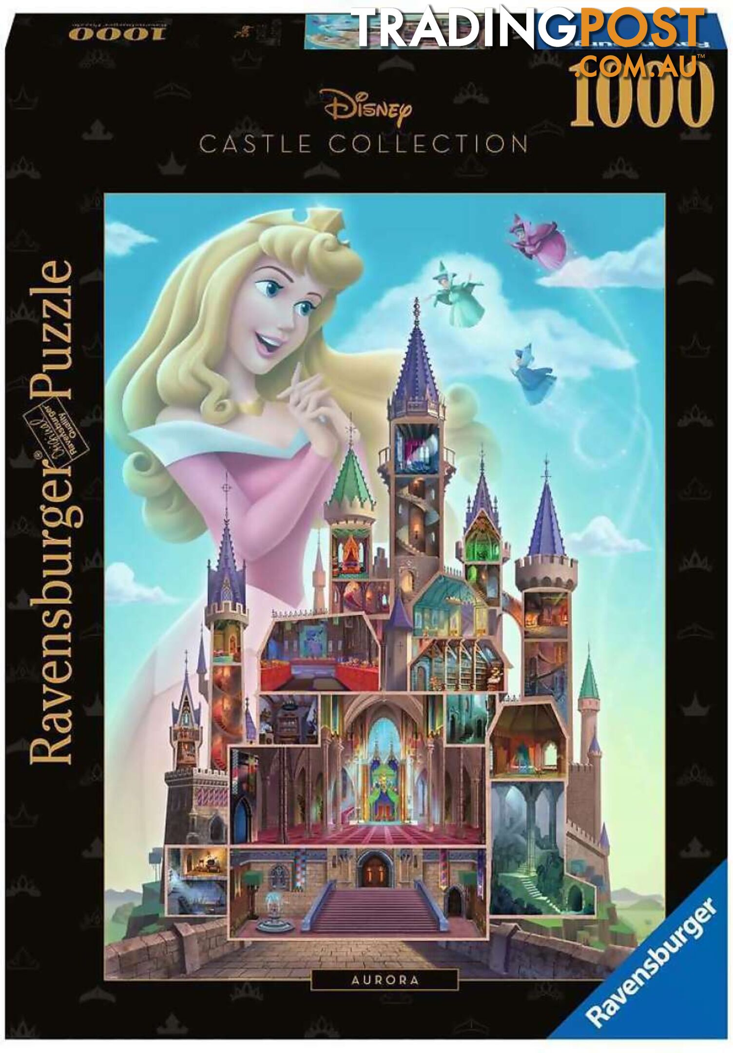 Ravensburger - Disney Castles Aurora Jigsaw Puzzle 1000pc - Mdrb17338 - 4005556173389