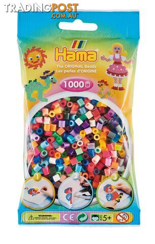 Hama - Beads 1000 Pieces Bag All Colours - Gdhama - 20768 - 028178207687