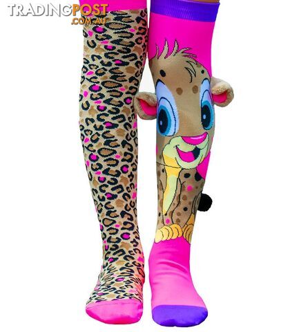 MADMIA -  Socks Toddler Age 3-5y Cheeky Cheetah - Mumm096t - 9355645000733