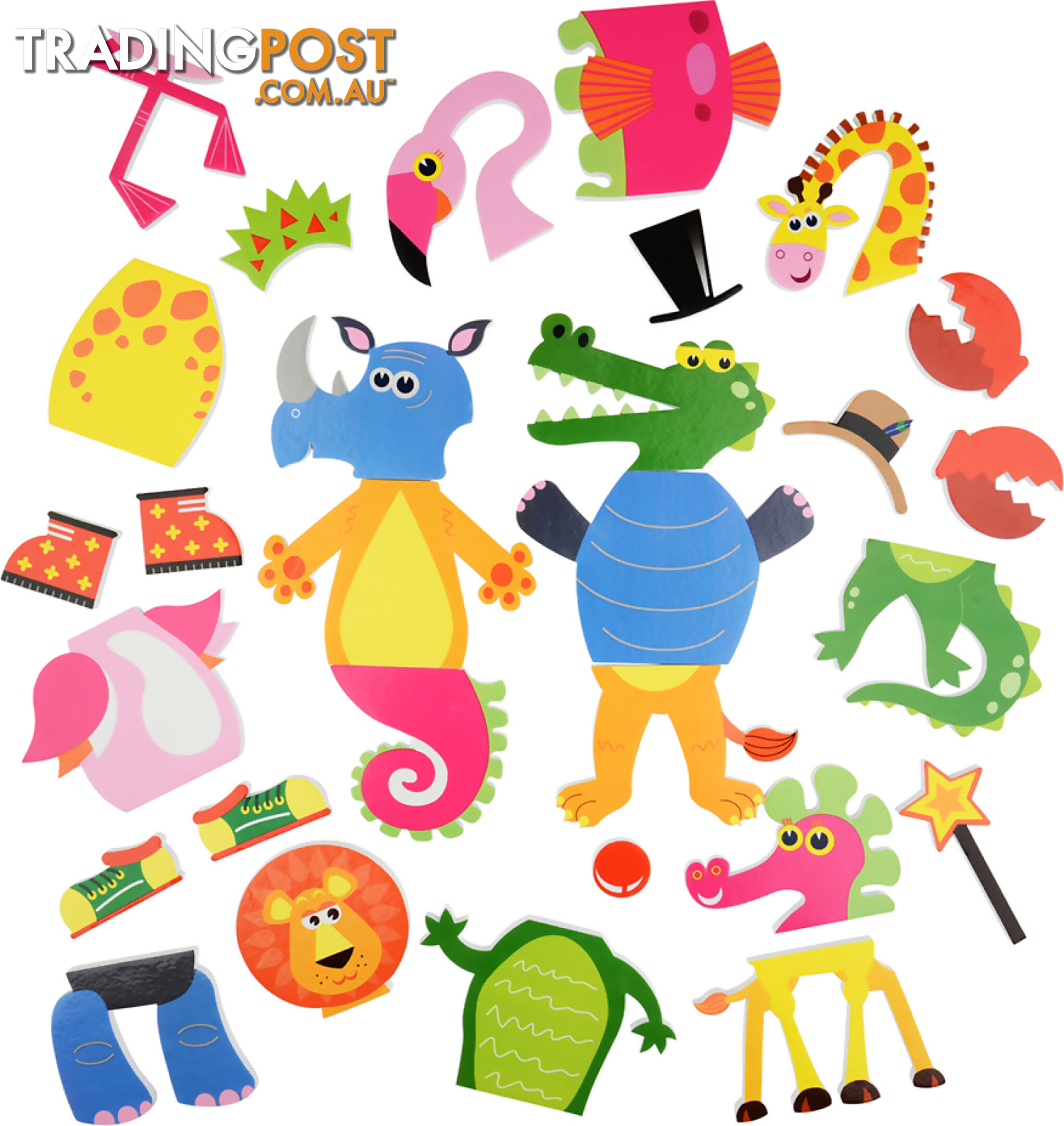 Buddy & Barney - Bath Time Stickers Weird And Wonderful Animals - Mh Bb011 - 710560563036