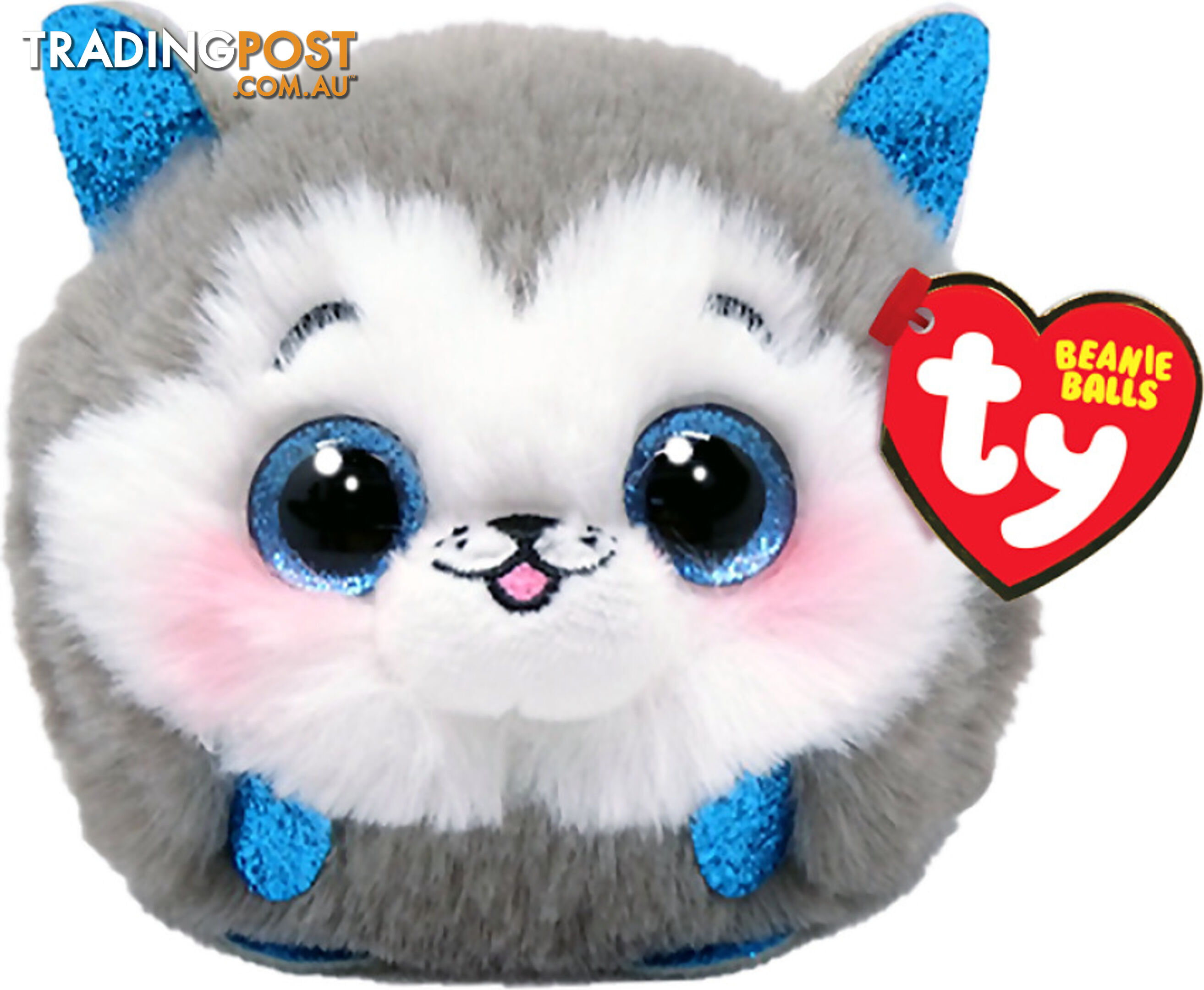 Ty Beanie Boos Balls - Slush Grey Husky - Puffies - Bg42539 - 008421425396