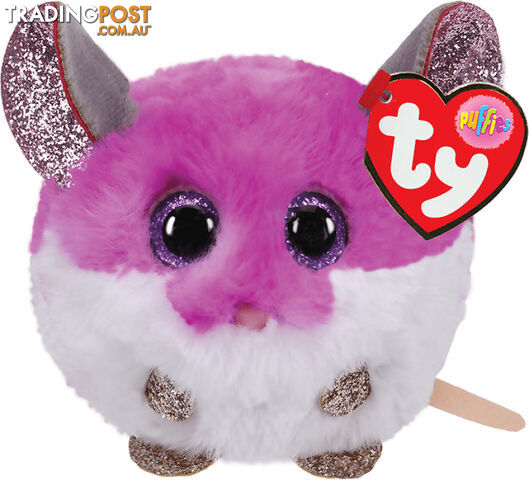 Ty Beanie Balls Puffies - Colby Purple Mouse 10cm - Bg42505 - 008421425051