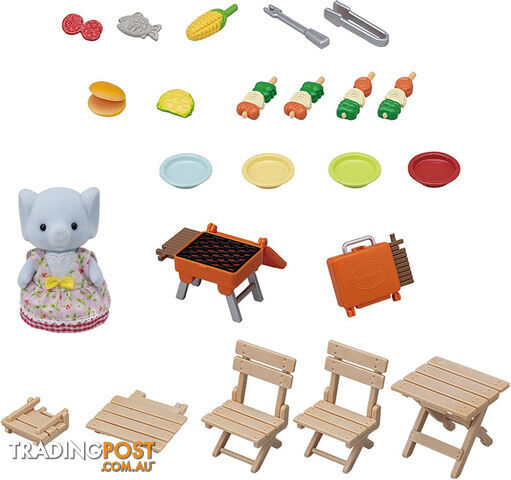 Sylvanian Families - Bbq Picnic Set With Elephant Girl - Mdsf5640 - 5054131056400