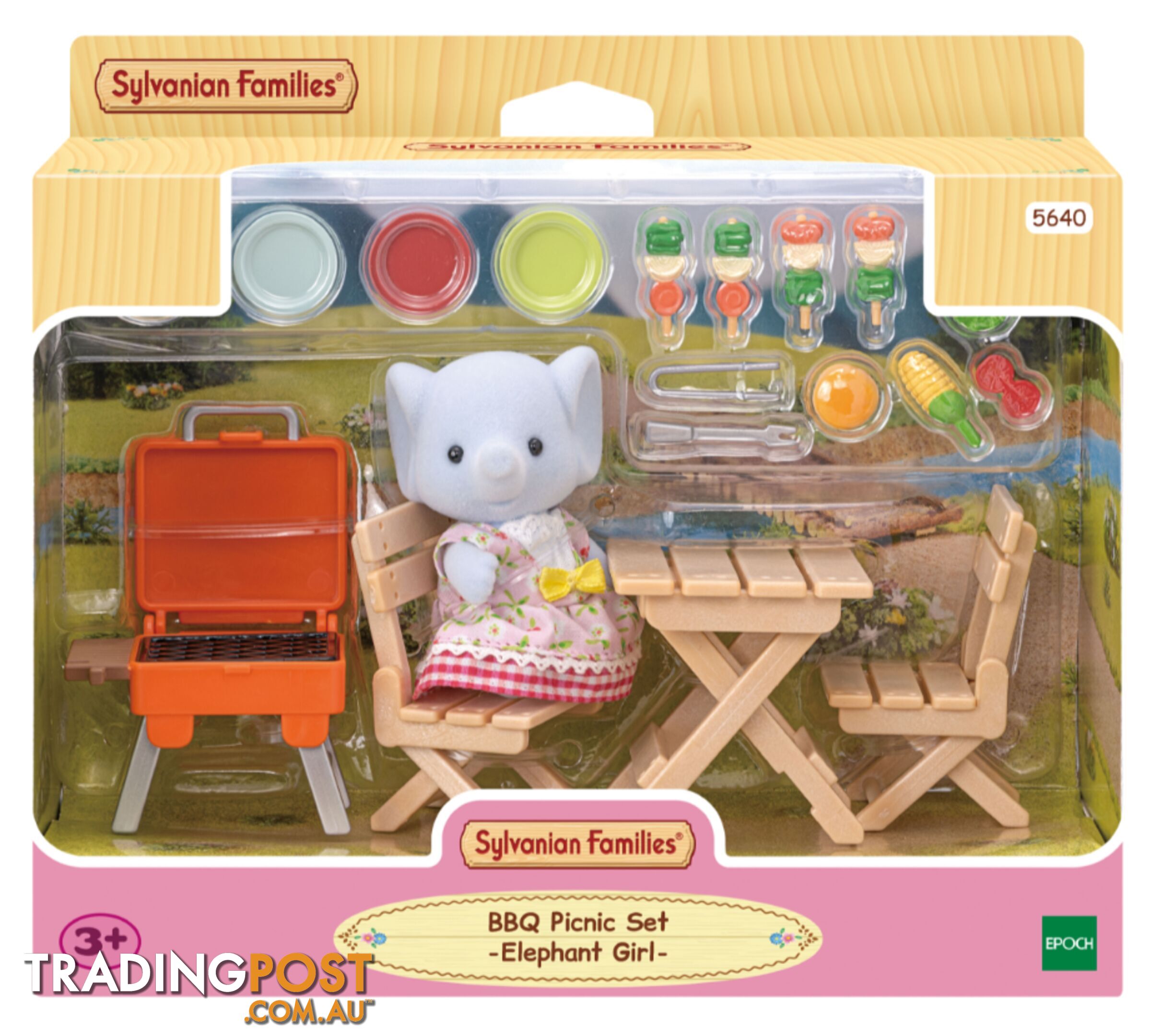 Sylvanian Families - Bbq Picnic Set With Elephant Girl - Mdsf5640 - 5054131056400