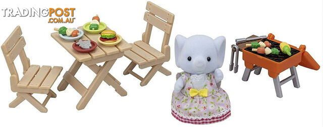 Sylvanian Families - Bbq Picnic Set With Elephant Girl - Mdsf5640 - 5054131056400