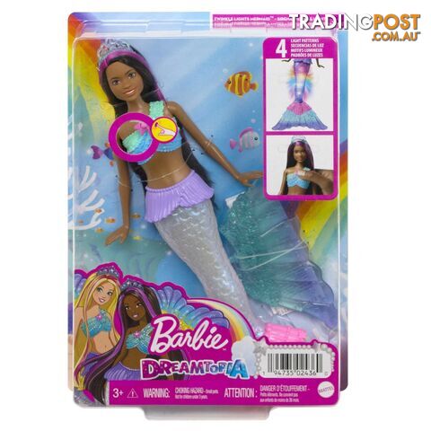 Barbie Dreamtopia Twinkle Lights Mermaidâ„¢ Doll Brown Hair - Mahdj35 - 194735024360