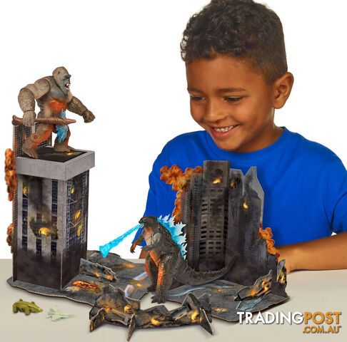 Monsterverse - Godzilla Vs Kong - City Battle 6'' Figures & Diorama Set - Hs35299 - 043377352990