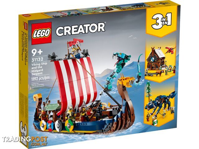 LEGO 31132 Viking Ship and the Midgard Serpent - Creator 3-in-1 - 5702017153230