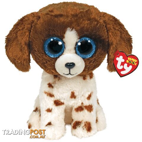 Ty Beanie Boos - Muddles - Brown And White Dog 15cm Small 36249 - 008421362493