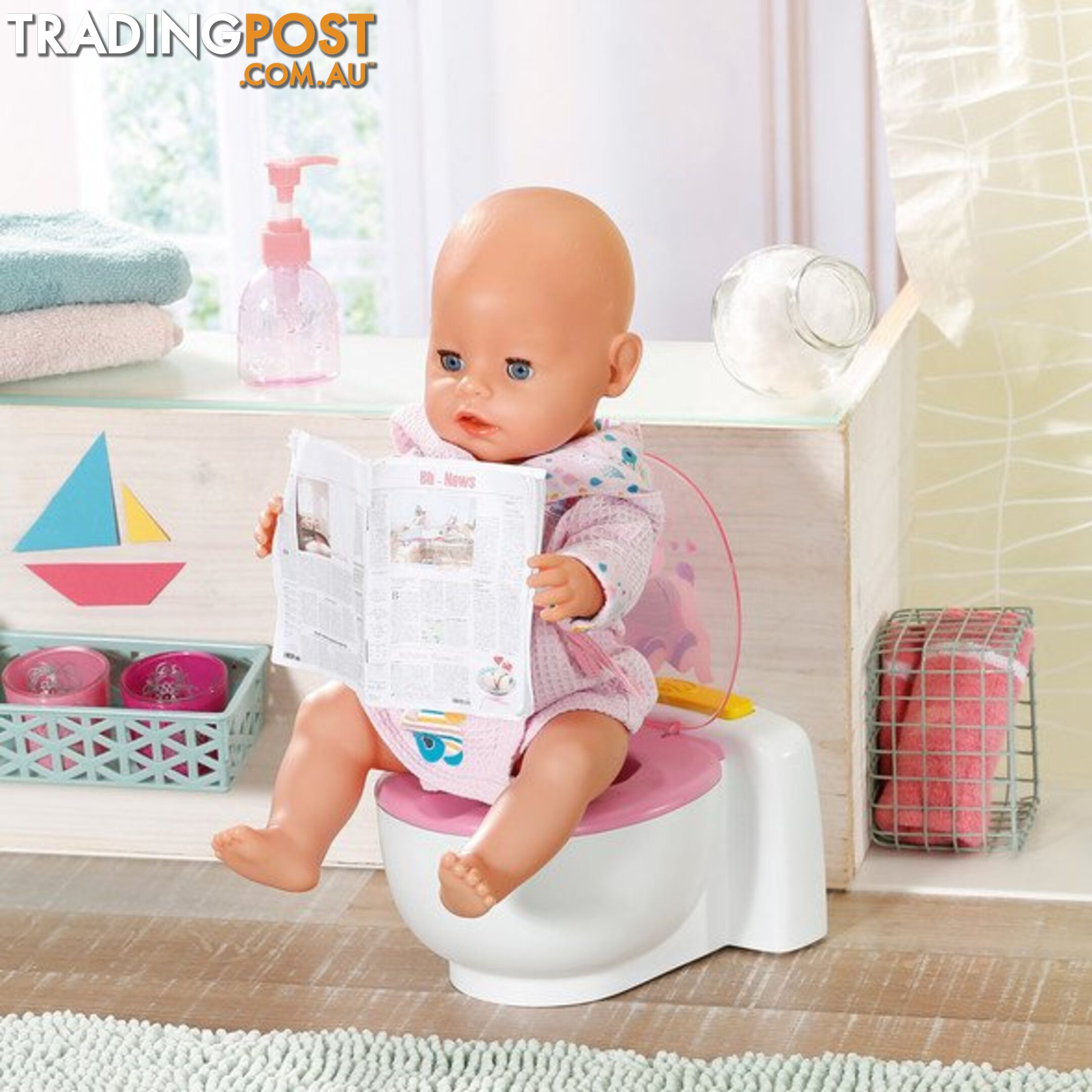 Baby Born - Bath Poo Poo Toilet - Bj828373 - 4001167828373