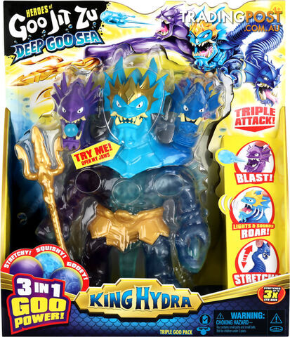 Heroes Of Goo Jit Zu -deep Goo Sea S9 Triple Goo Pack King Hydra - Mj42576 - 630996425763
