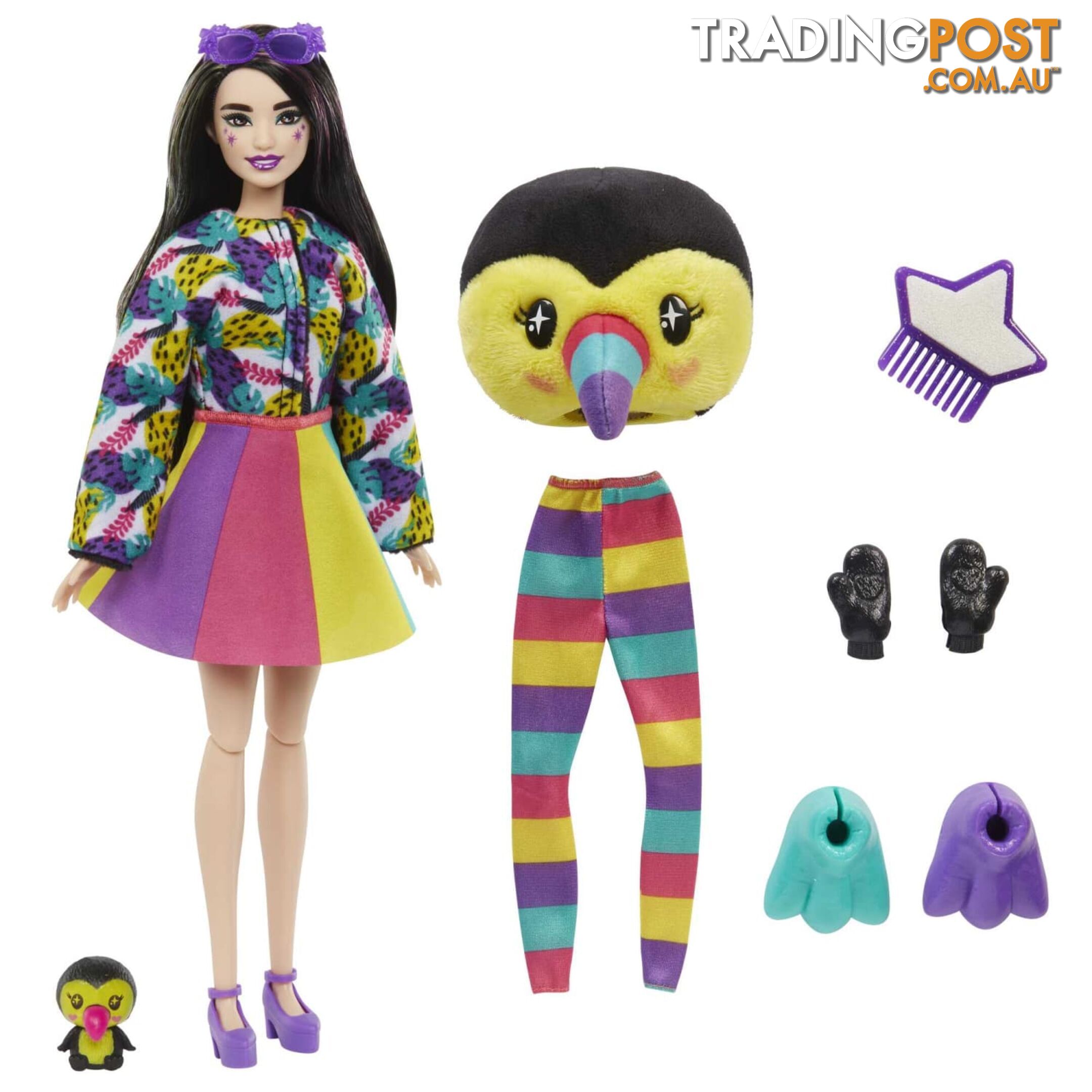 Barbie Cutie Reveal Doll And Accessories Jungle Series Toucan-themed Small Doll Set - Mahkr00 - 194735106967