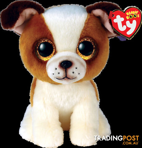 Ty - Beanie Boos - Hugo Brown And White Dog Small 15cm - Bg36396 - 008421363964