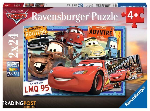 Ravensburger - Disney Two Cars Jigsaw Puzzle 2x24 Pieces Rb07819 - 4005556078196