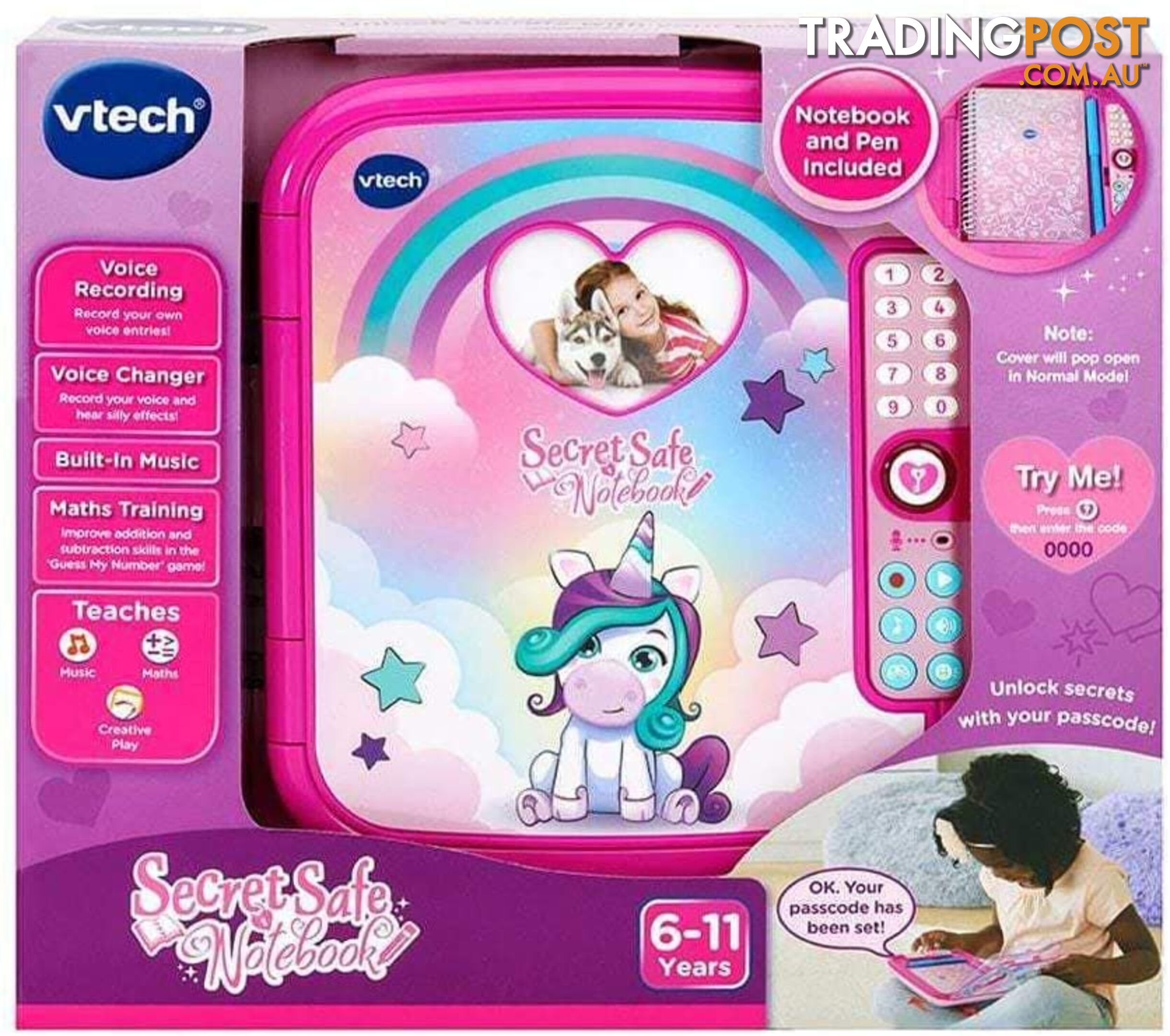 Leapfrog - Secret Safe Notebook - Electronic Educational Diary Pink - Vtech Tn80193003 - 3417761930038