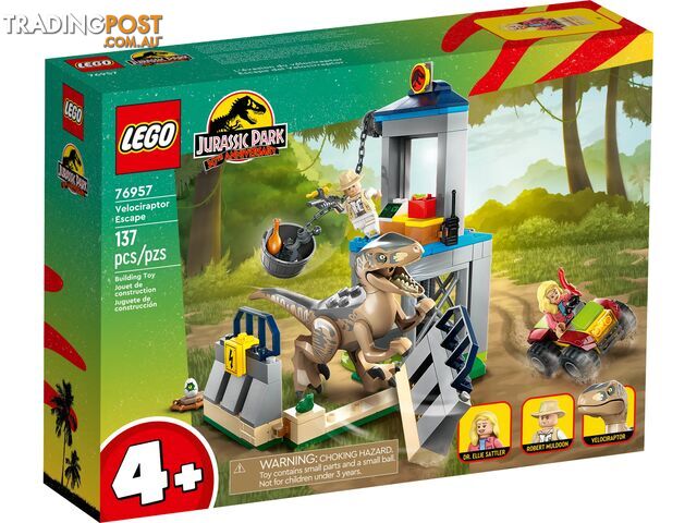 LEGO 76957 Velociraptor Escape - Jurassic World 4+ - 5702017421926