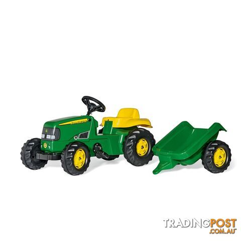 John Deere - Tomy Classic Ride On Tractor With Trailer - ROLLY KID - Lcrt012190 - 4006485012190