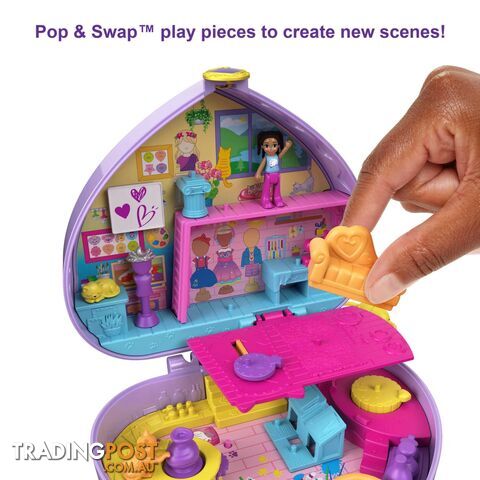 Polly Pocket - Art Studio Compact Starring Shaniâ„¢ Mattel - Mahgt15 - 194735057016