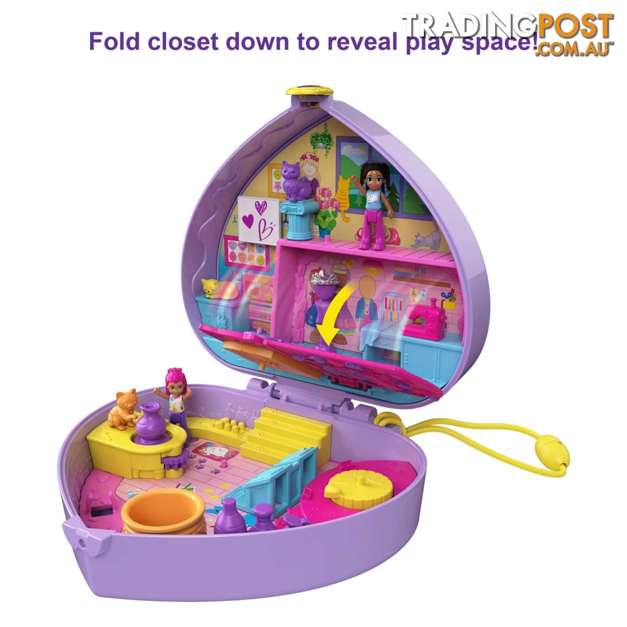 Polly Pocket - Art Studio Compact Starring Shaniâ„¢ Mattel - Mahgt15 - 194735057016