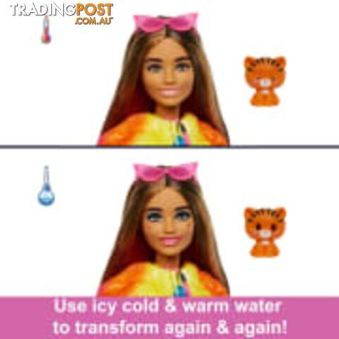 Barbie Cutie Reveal Chelsea Doll And Accessories Jungle Series Tiger-themed Small Doll Set - Mahkp99 - 194735106561