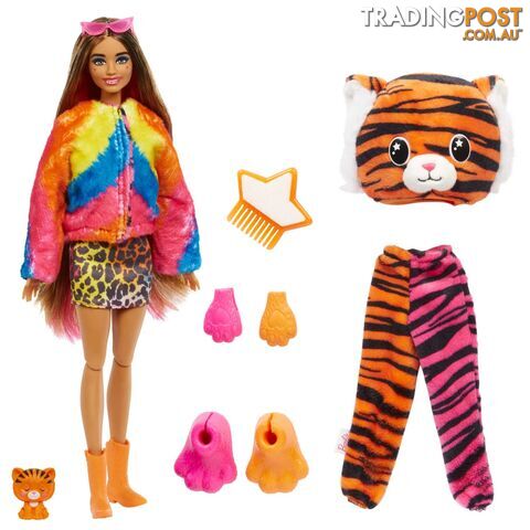 Barbie Cutie Reveal Chelsea Doll And Accessories Jungle Series Tiger-themed Small Doll Set - Mahkp99 - 194735106561