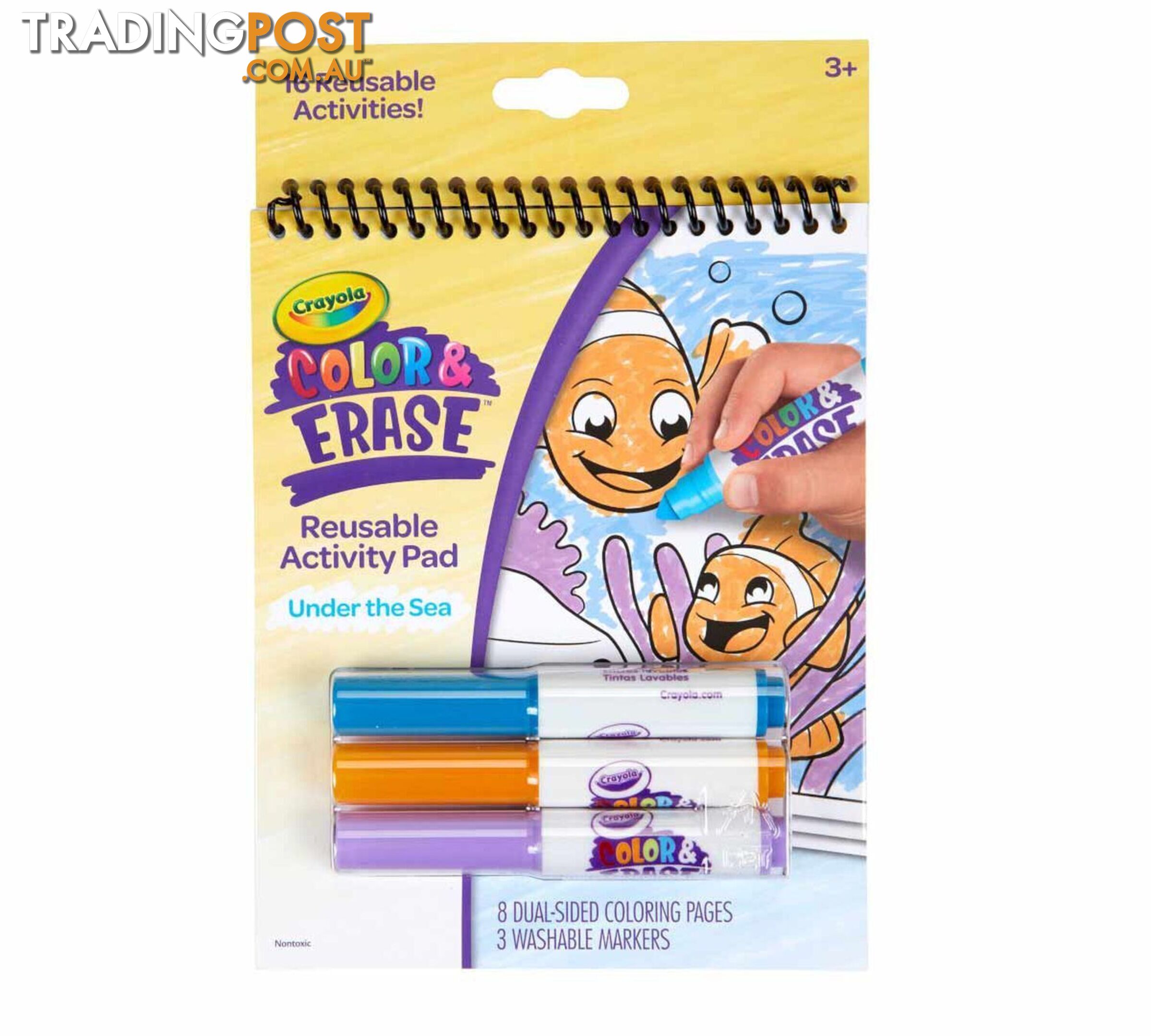 Crayola - Under The Sea Color & Erase Activity Pad With Markers - Bs811489 - 071662114893