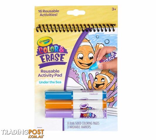 Crayola - Under The Sea Color & Erase Activity Pad With Markers - Bs811489 - 071662114893