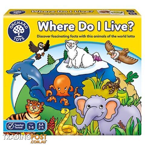 Orchard Toys -where Do I Live Game - Mdoc69 - 5011863101549