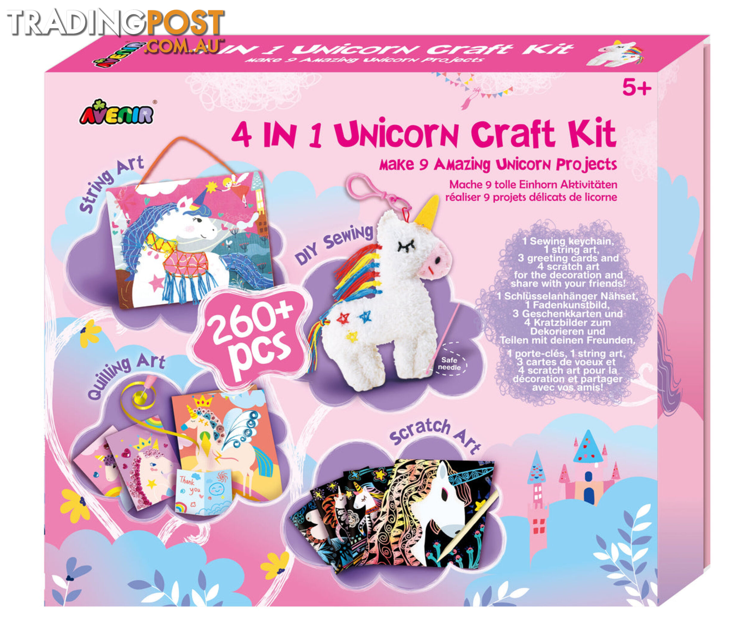 Avenir 4 In 1 Unicorn Craft Kit Jpch201772 - 6920773317720