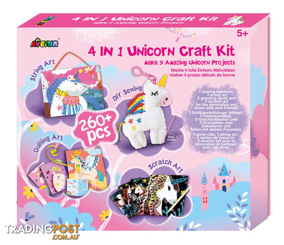 Avenir 4 In 1 Unicorn Craft Kit Jpch201772 - 6920773317720